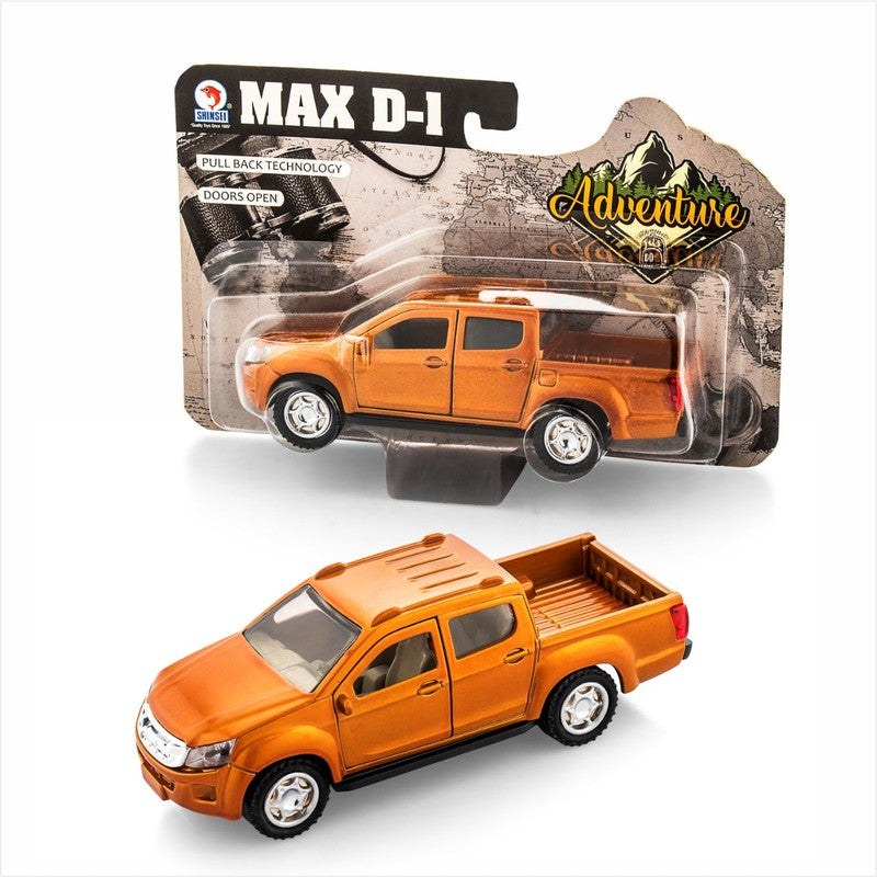 Pull Back Toy Car Max D-1 with Openable Door & Dickie for Kids Above 5 Years (Assorted Colours)