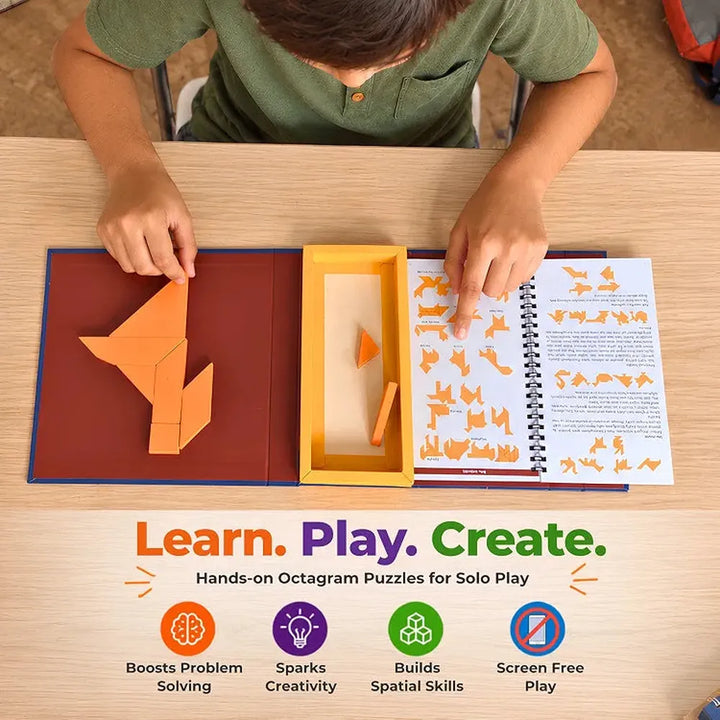 Toykraft Octagram Magnetic Puzzle Game – Critical Thinking & Creativity