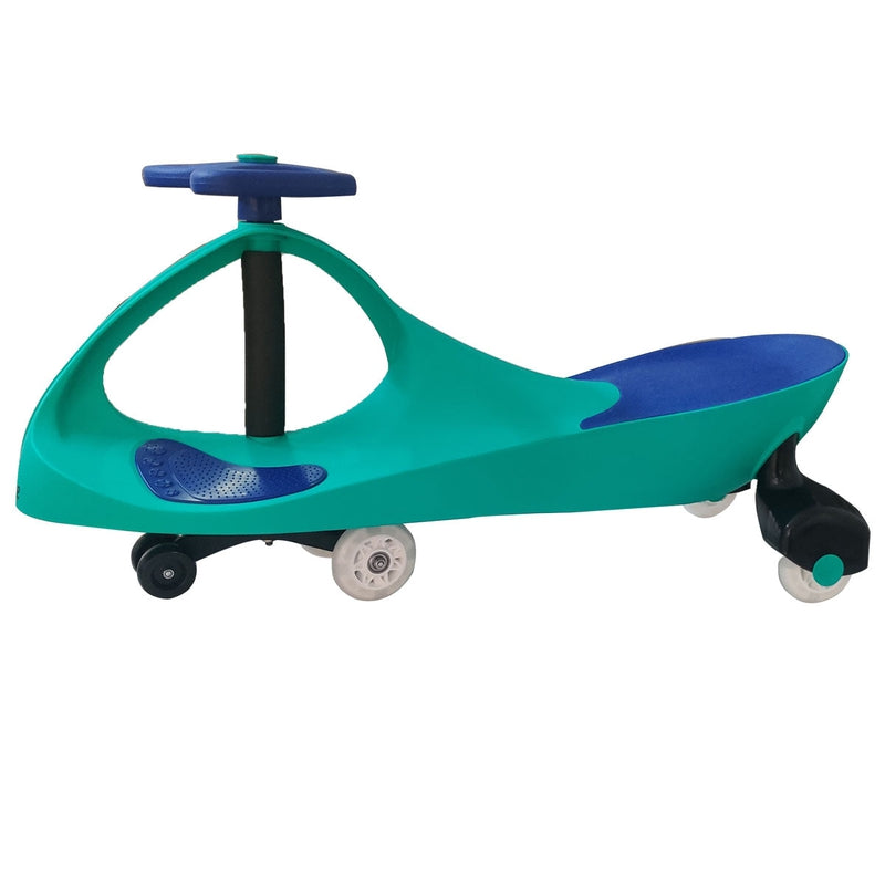 Twister Magic Push and Ride Swing Car with LED Wheels - Green and Blue