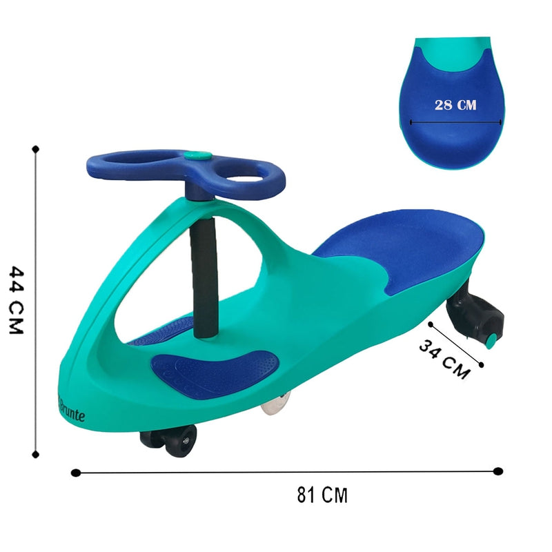 Twister Magic Push and Ride Swing Car with LED Wheels - Green and Blue