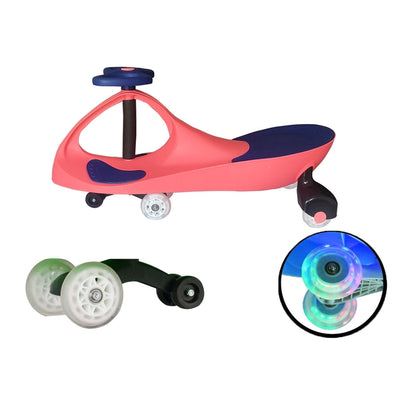 Twister Magic Push and Ride Swing Car with LED Wheels - Pink and Blue