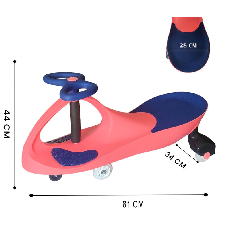 Twister Magic Push and Ride Swing Car with LED Wheels - Pink and Blue