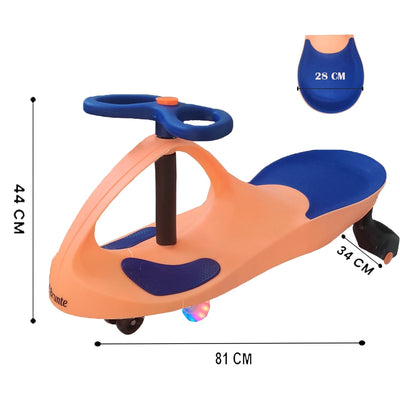 Twister Magic Push and Ride Swing Car with LED Wheels - Orange and Blue