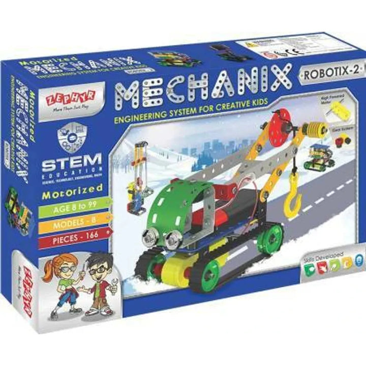 Zephyr Stem Education – Mechanix Robotix-2 (Motorized Engineering System for Creative Kids)