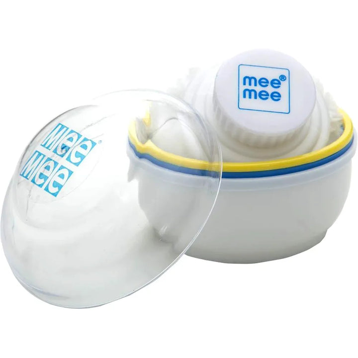 Mee Mee Soft Feel Baby Powder Puff - 80g | Box Holder Container for New Born and Kids