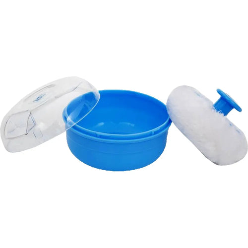 Mee Mee Soft Feel Baby Powder Puff - 80g | Box Holder Container for New Born and Kids