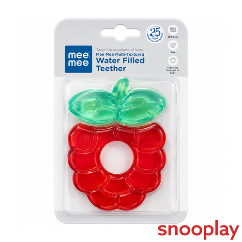 Mee Mee Water-Filled Strawberry Teether - Soothing Relief for Teething Babies | MM-1460 A03