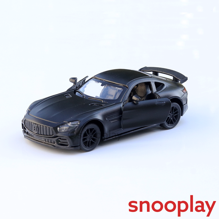 Jukku Resembling Mercedes Benz GT R Diecast Car - Pullback, Openable Doors | 1:36 Scale (3 Years till Grown Ups)
