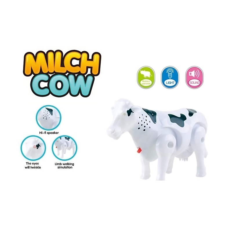 Walking Milch Cow Funny Toy with Light and Sound