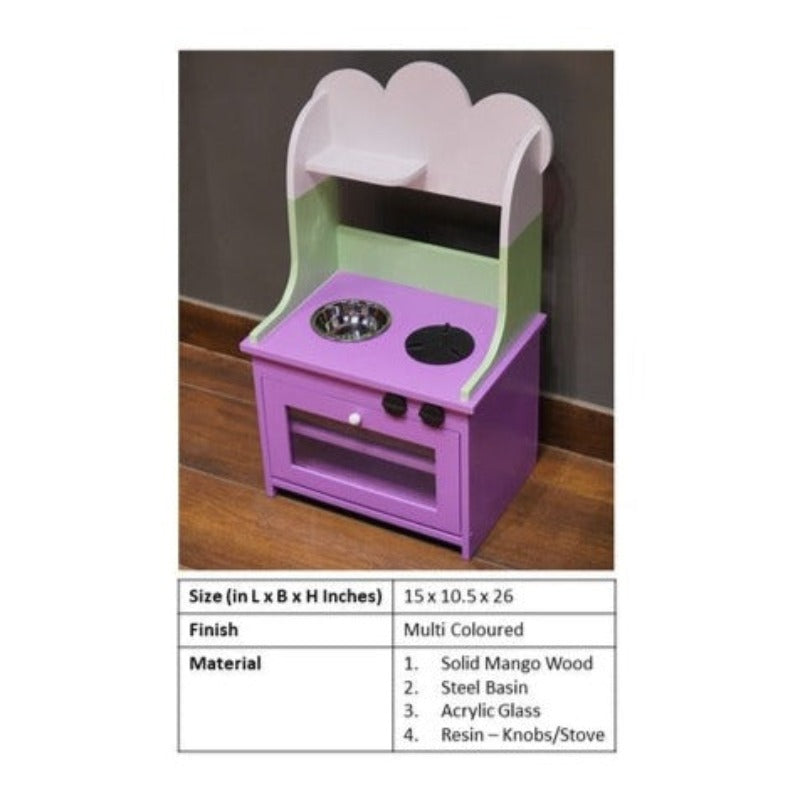 Personalised Mini Kitchen Pretend Play Set Pink (26 Inches) - (COD Not Available)