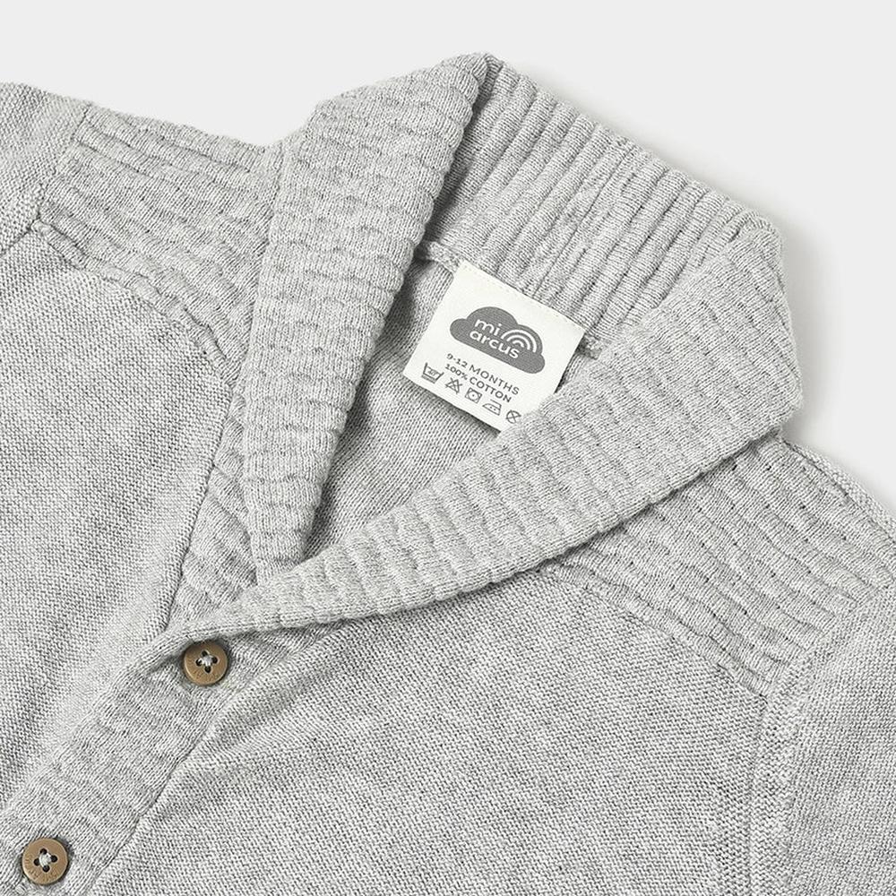 Mi Arcus Shawl Collar Sweater - Cotton Purl Knit