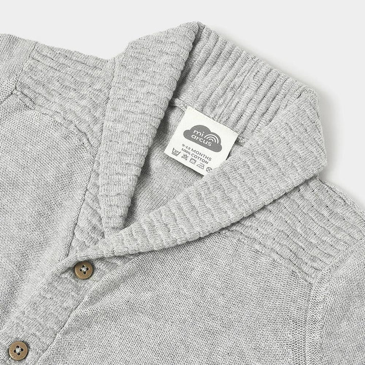 Mi Arcus Shawl Collar Sweater - Cotton Purl Knit