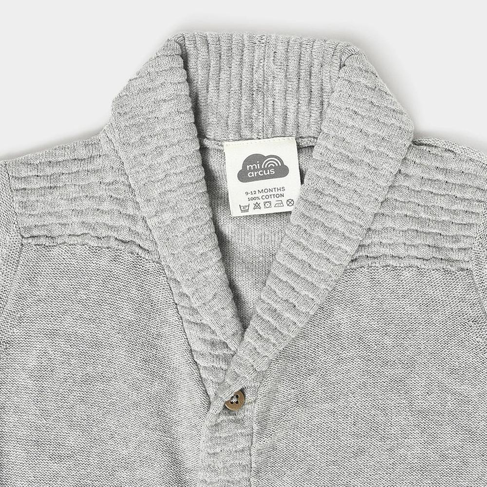 Mi Arcus Shawl Collar Sweater - Cotton Purl Knit