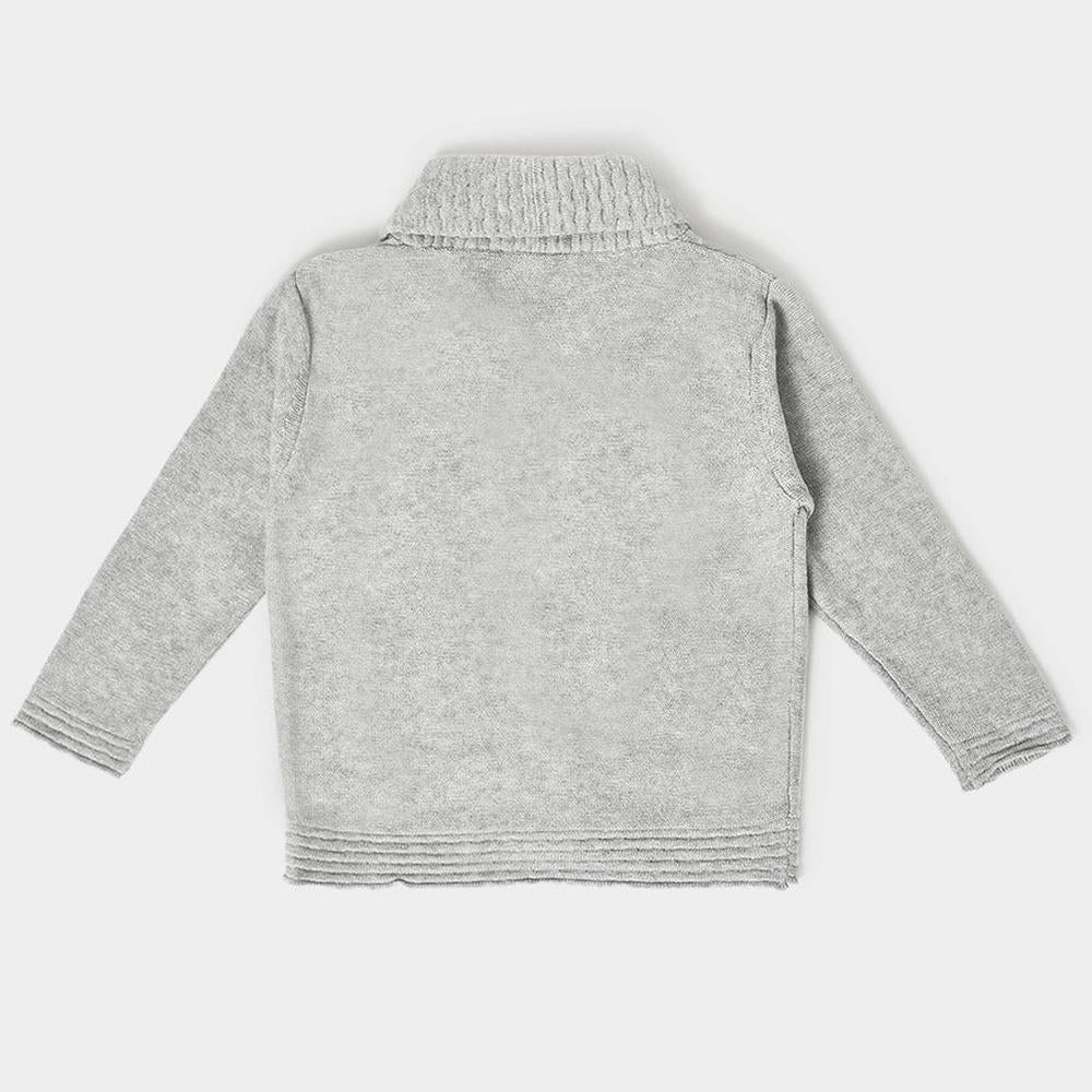 Mi Arcus Shawl Collar Sweater - Cotton Purl Knit
