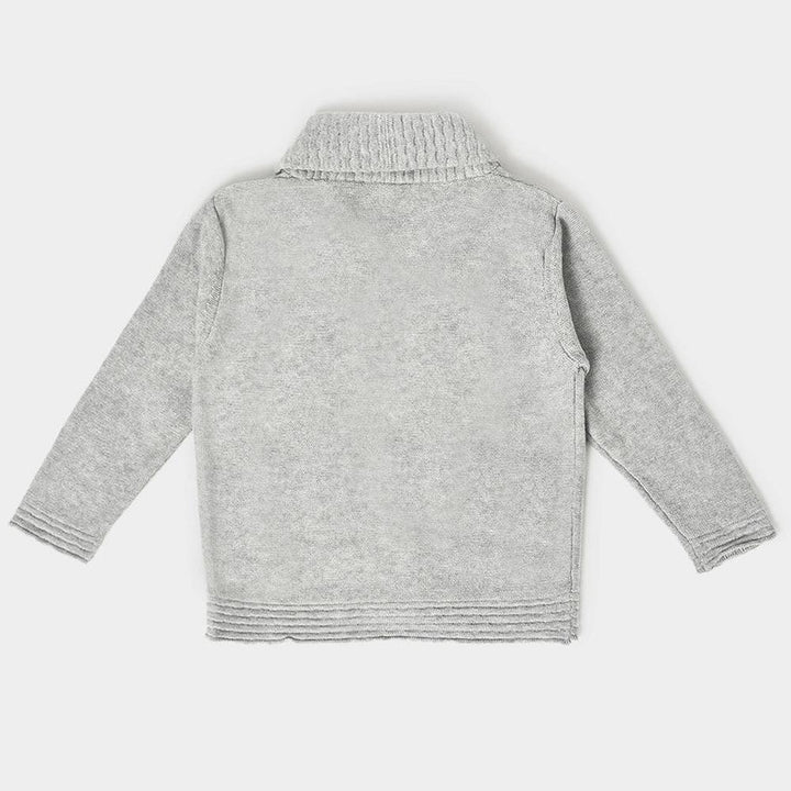 Mi Arcus Shawl Collar Sweater - Cotton Purl Knit