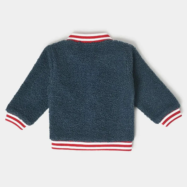 Mi Arcus Sherpa Jacket with Stand-Up Collar, Ribbed Cuffs