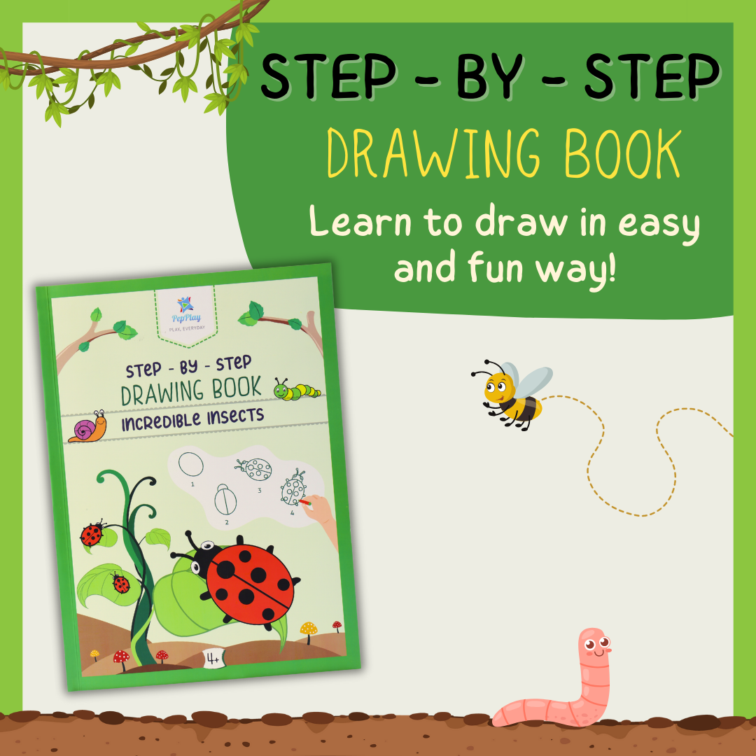 Step by Step Drawing Book - Incredible Insects Theme (2-5 Years)