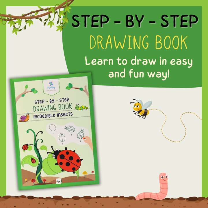 Step by Step Drawing Book - Incredible Insects Theme (2-5 Years)