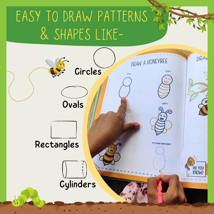 Step by Step Drawing Book - Incredible Insects Theme (2-5 Years)