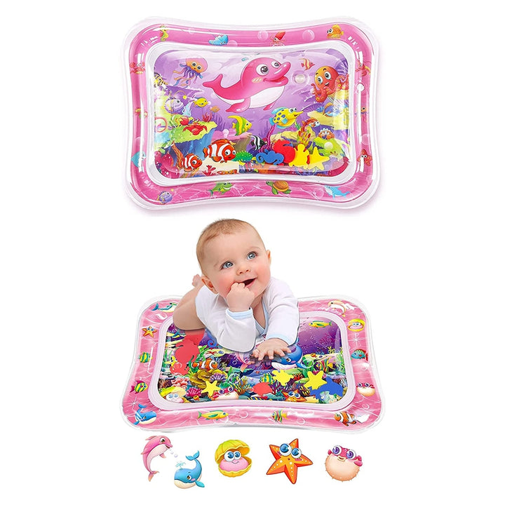 Tummy Time Baby Water Play Mat | Non-Toxic & Leak-Proof - Pink (3-12 Months)