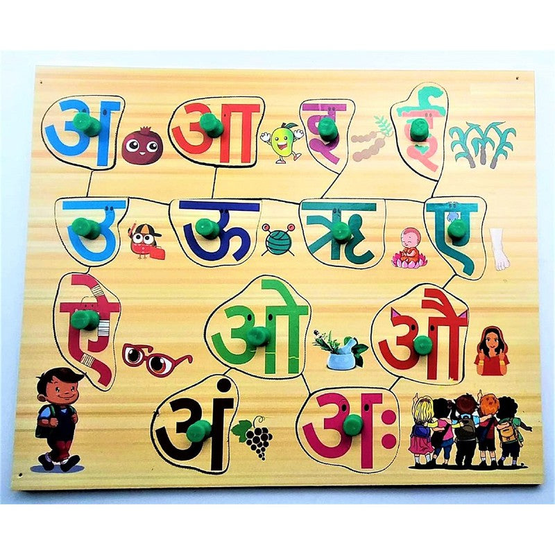 Jigsaw Puzzles Toy Pre-School Early Learning Shapes (Alphabets, Body Parts, Counting, Hindi Swaramala & Varnamala) | Combo of 4 Puzzles