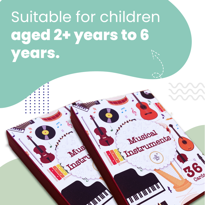 Musical Instruments Flash Cards for Toddlers/Kids