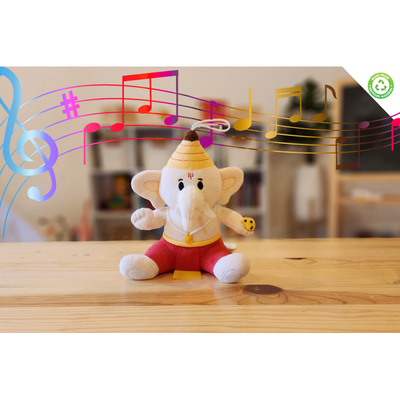 Baby Ganesh (Small 7") Mantra Singing Plush Toy