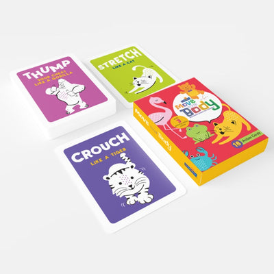 Move Your Body | Movement Card Kit for Toddler Learning and Play (18 cards) - English