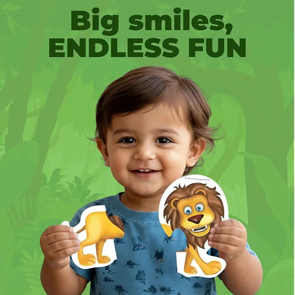 Toykraft My First Jungle Animal 2-Piece Floor Puzzles – Chunky, Educational Toddler Puzzles