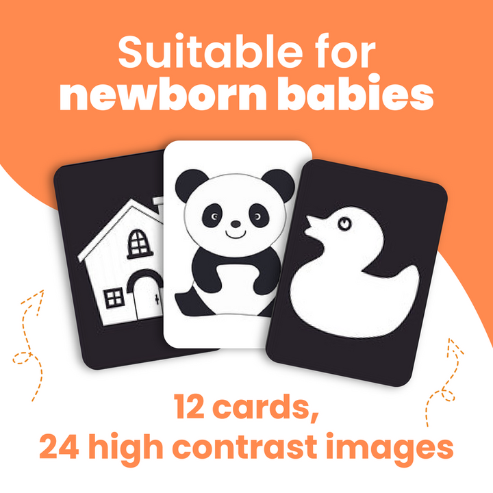 Newborn Black and White Flash Cards for Toddlers