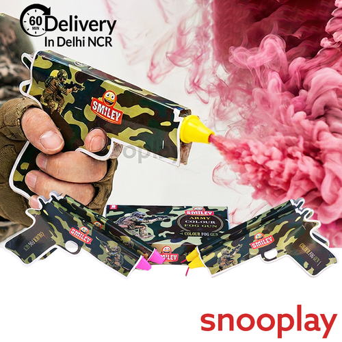 4 Pieces Color Fog Blaster Set - Colorful Fog Fun for Holi Celebrations | Assorted Colors & Prints