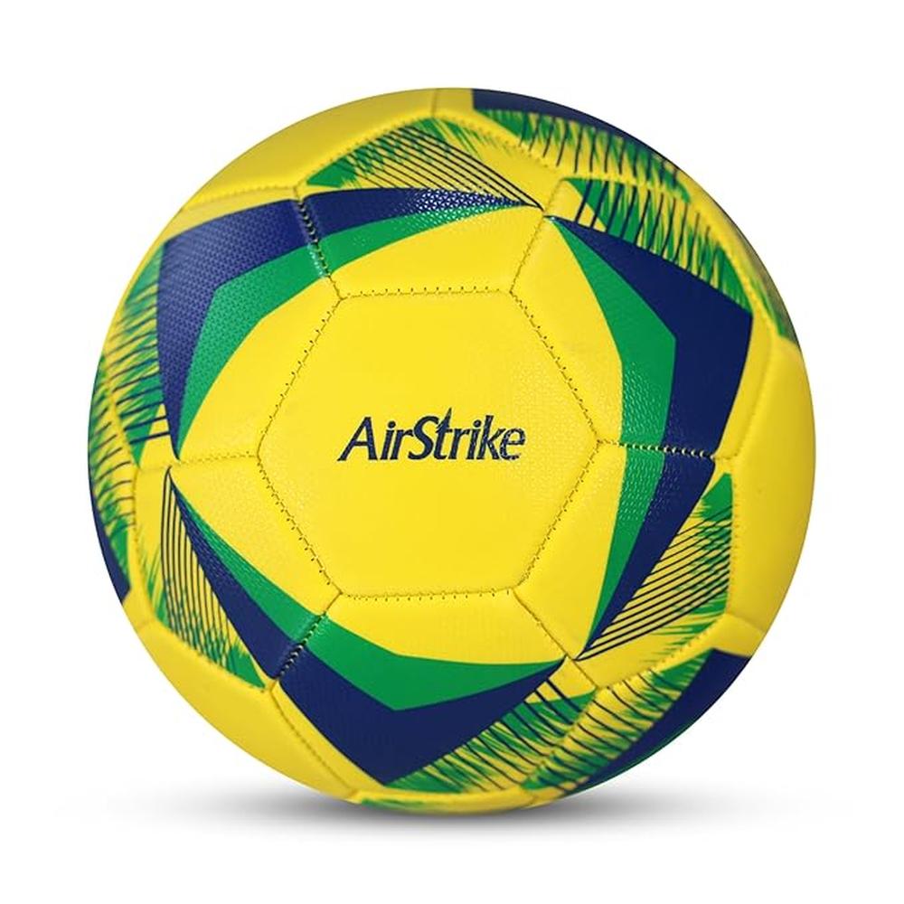 Nivia Football Size 5 Air Strike - Yellow (13 Years till Grown Ups)
