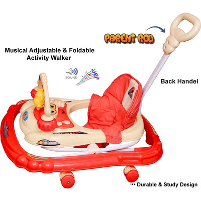 Noddy Musical Activity Walker With Parent Rod (Red)