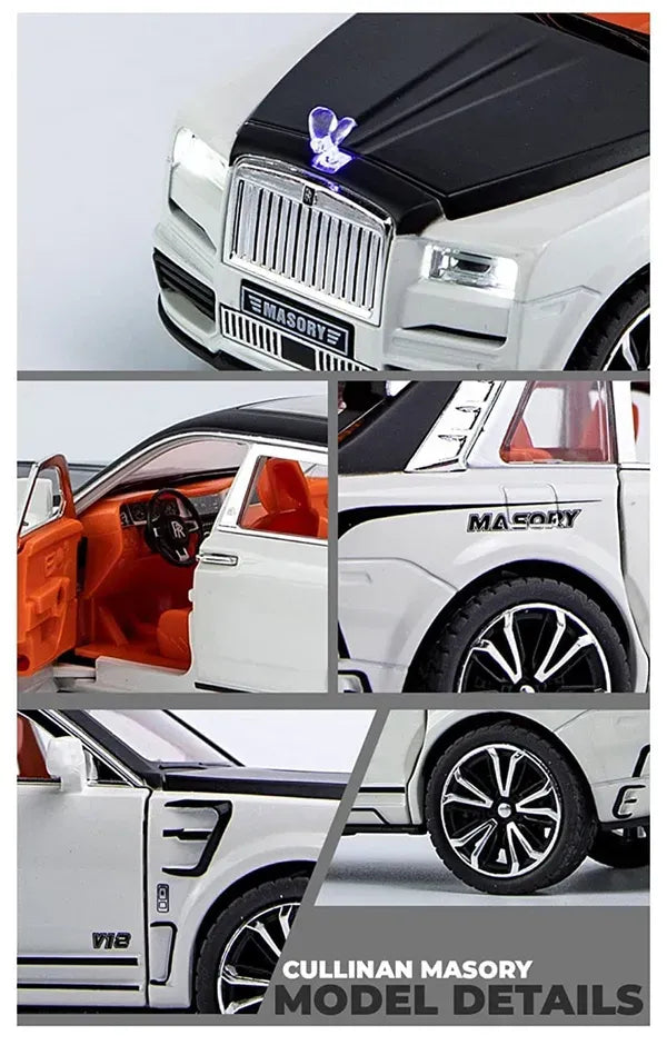 1:32 Metal Diecast Toy Car Resembling Cullinan Mansory SUV Light & Sound (Pack of 1) - Assorted Colours