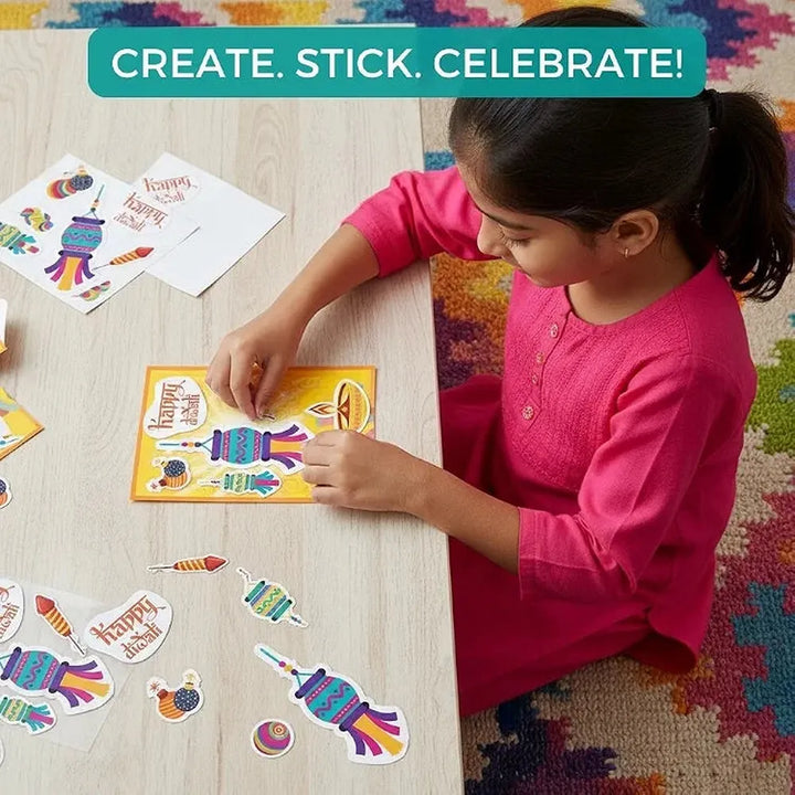 Toykraft Celebration Greeting Card Making Kit - DIY Arts & Crafts Set for Kids