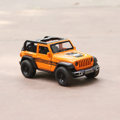 Jukku Resembling Wrangler Convertible Diecast Car - Pullback, Openable Doors & Bonnet | 1:36 Scale (3 Years till Grown Ups)