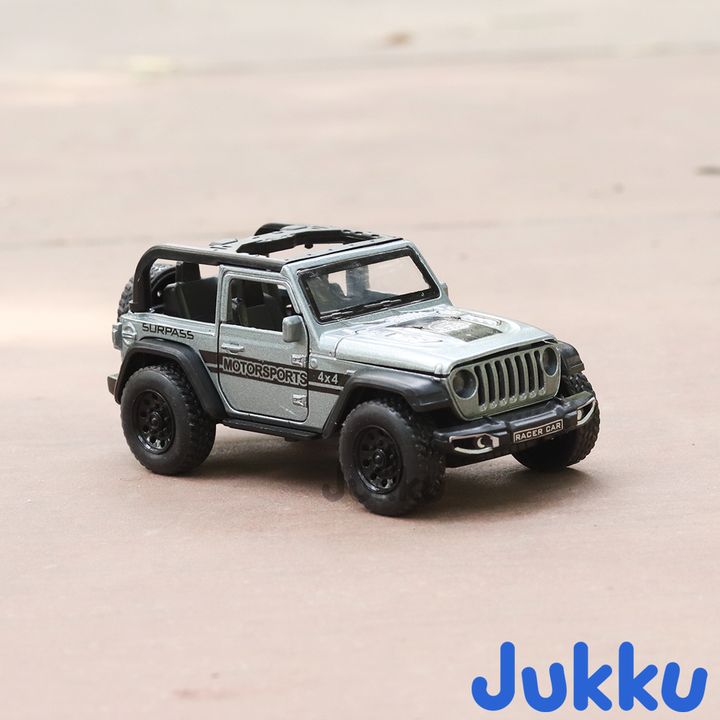 Jukku Resembling Wrangler Convertible Diecast Car - Pullback, Openable Doors & Bonnet | 1:36 Scale (3 Years till Grown Ups)