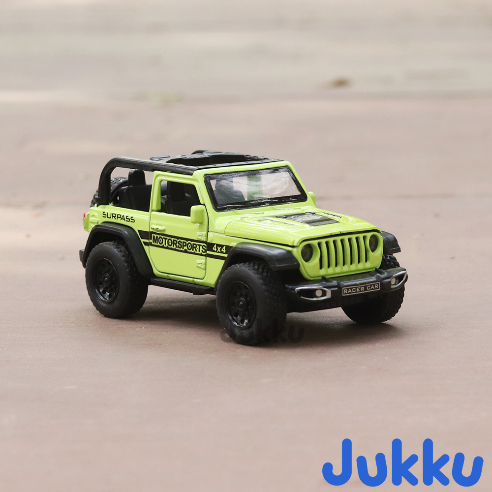 Jukku Resembling Wrangler Convertible Diecast Car - Pullback, Openable Doors & Bonnet | 1:36 Scale (3 Years till Grown Ups)
