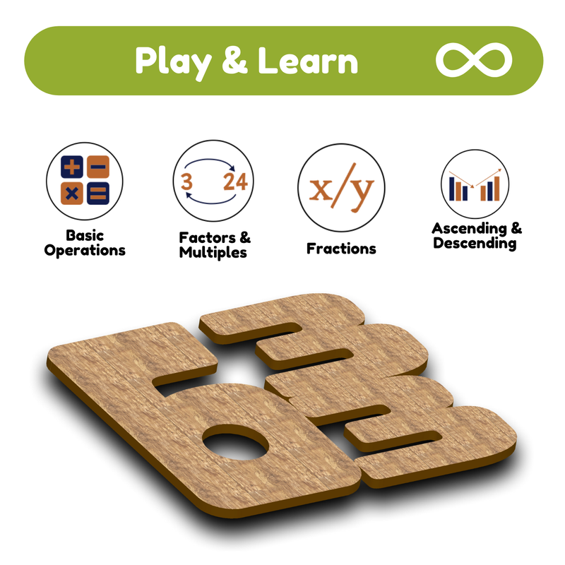 STEM Learning Mathematics Opero Numero Wooden Blocks