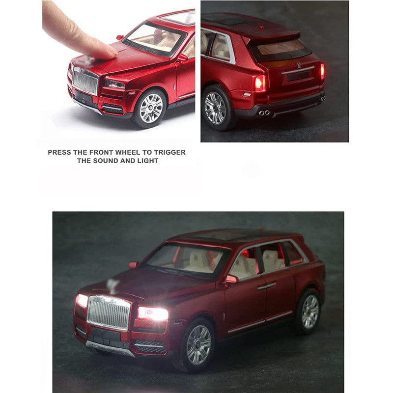 Resembling Rolls Royce Metal Car Toy With Light And Sound For Kid (Red)