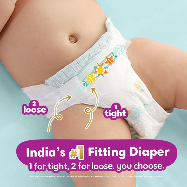 Pampers Active (Size M) Baby Diapers | 90 Pieces | 6-11 kg | Premium Taped | Adjustable Fit