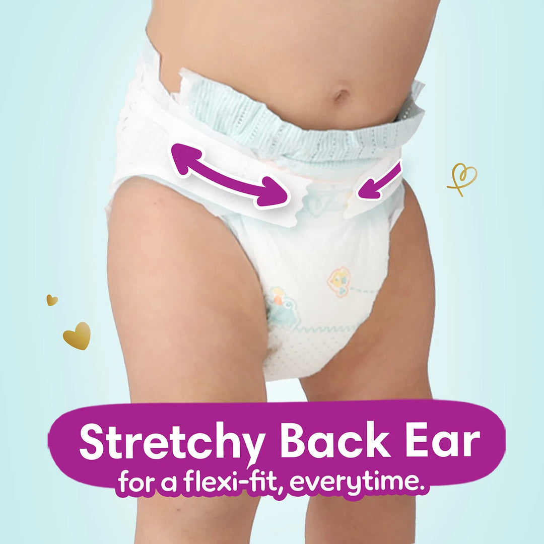 Pampers Active (Size M) Baby Diapers | 90 Pieces | 6-11 kg | Premium Taped | Adjustable Fit