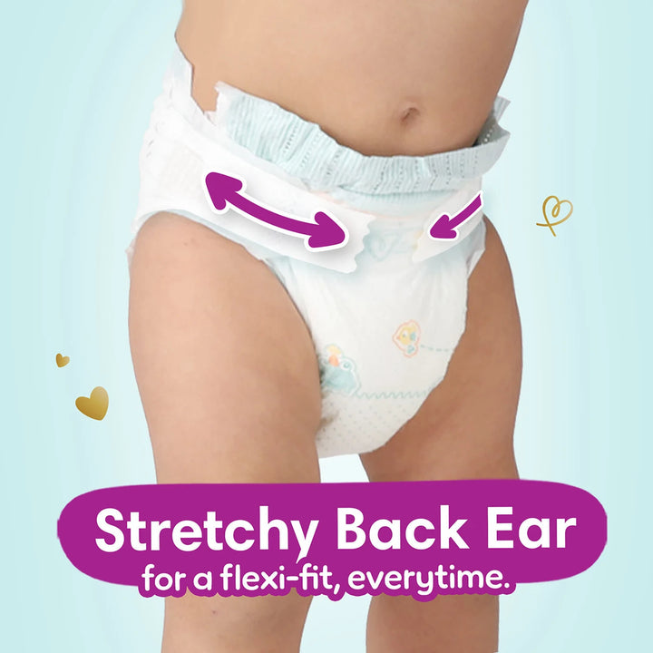 Pampers Active (Size M) Baby Diapers | 90 Pieces | 6-11 kg | Premium Taped | Adjustable Fit
