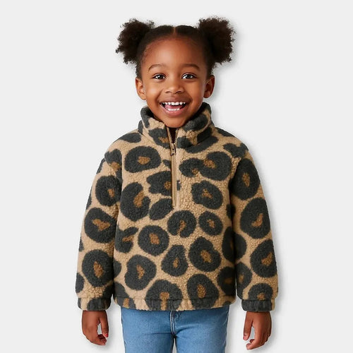 Mi Arcus Mandarin Collar Sherpa Sweatshirt - Polyester
