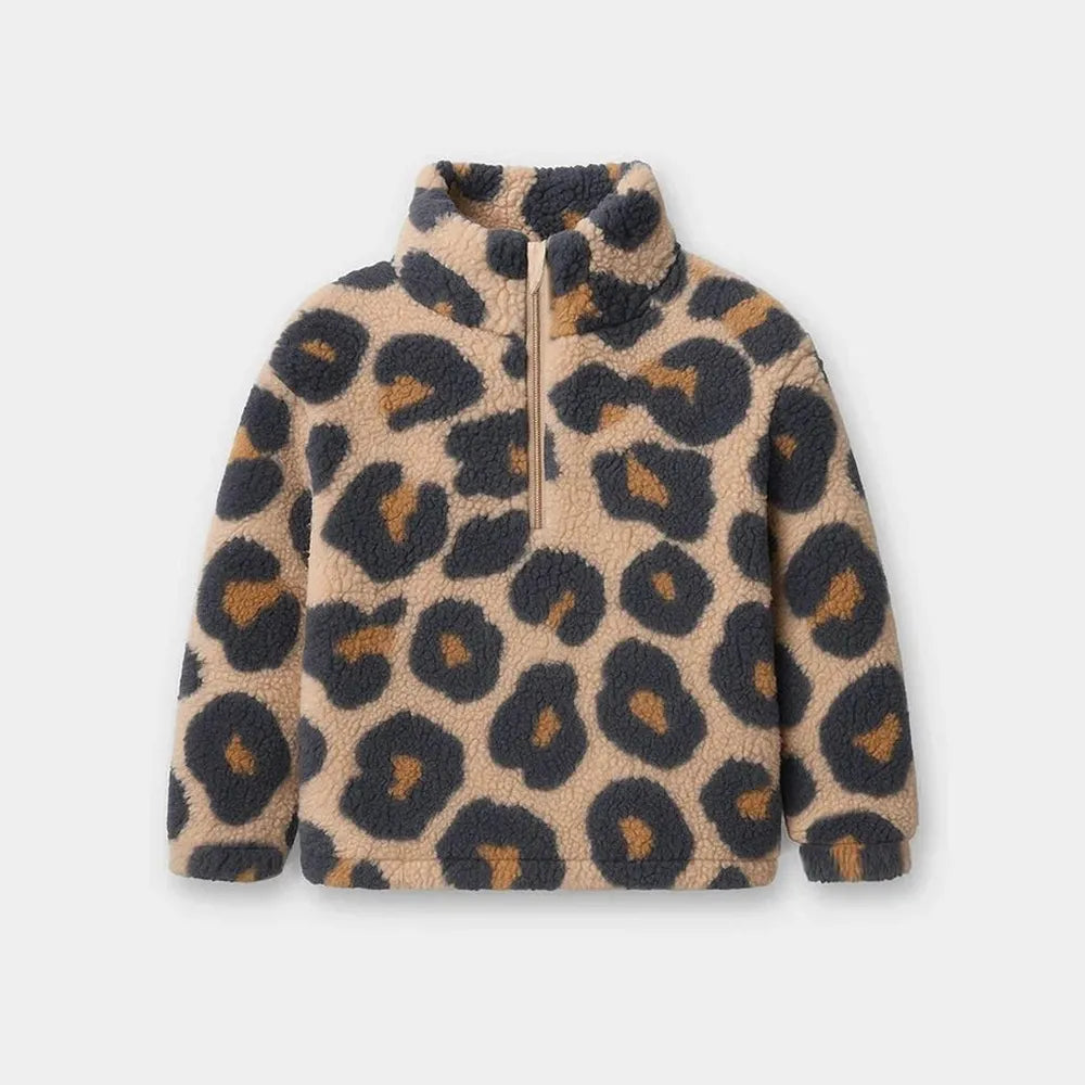 Mi Arcus Mandarin Collar Sherpa Sweatshirt - Polyester
