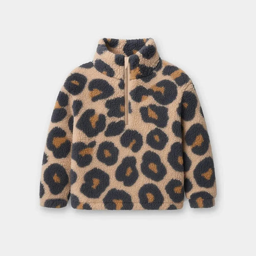 Mi Arcus Mandarin Collar Sherpa Sweatshirt - Polyester
