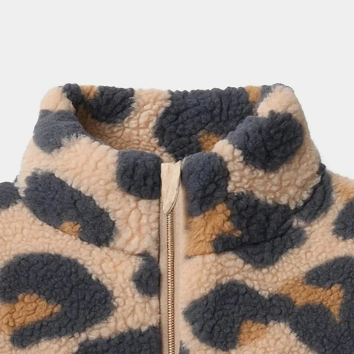 Mi Arcus Mandarin Collar Sherpa Sweatshirt - Polyester