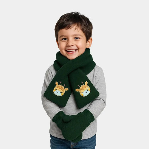 Mi Arcus 100% Polyester Sherpa Mitten & Muffler Set