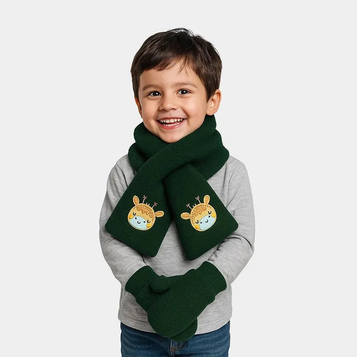 Mi Arcus 100% Polyester Sherpa Mitten & Muffler Set