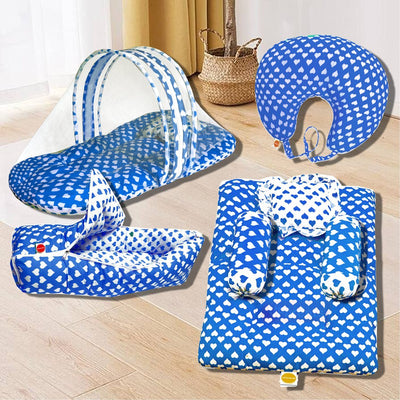 Rosy Baby 4 Piece Bedding Set with Pillow and Bolsters Sleeping Bag and Bedding Set and Feeding Pillow Combo